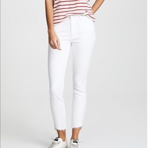 Mother Stunner zip ankle step fray